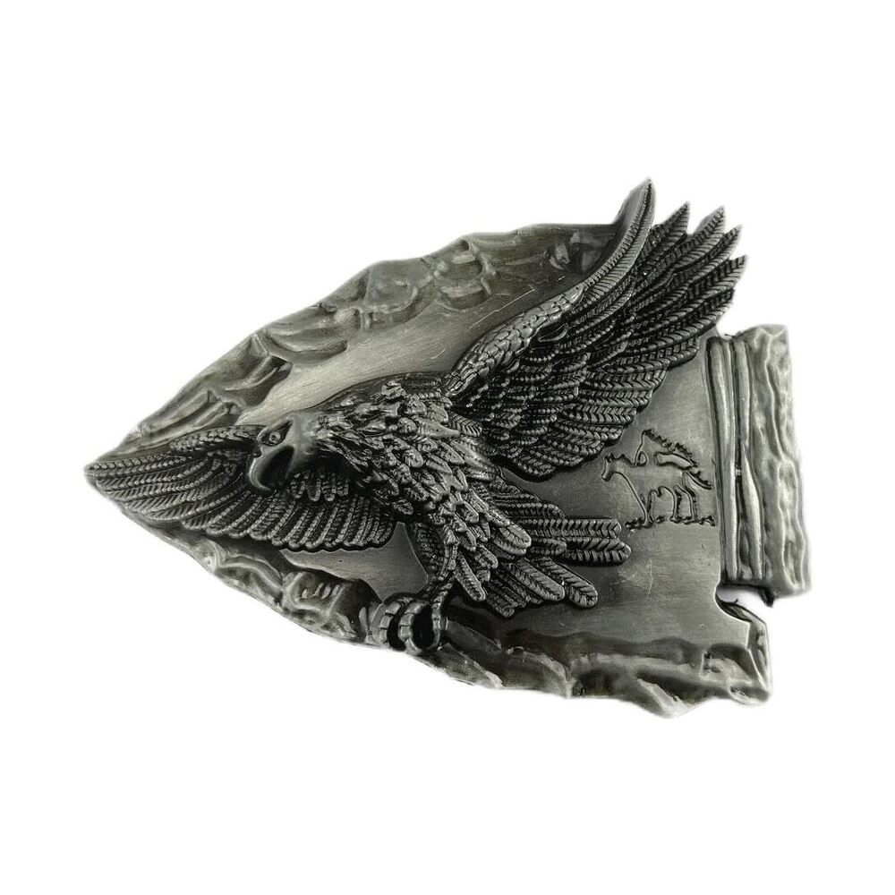 8346 Flying Eagle Belt Buckle Eagle Arrowhead Belt Buckle, Soaring Eagle